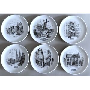 Kaiser Bremen Germany Porcelain Mini Plates Set of 6 – 4" Vintage